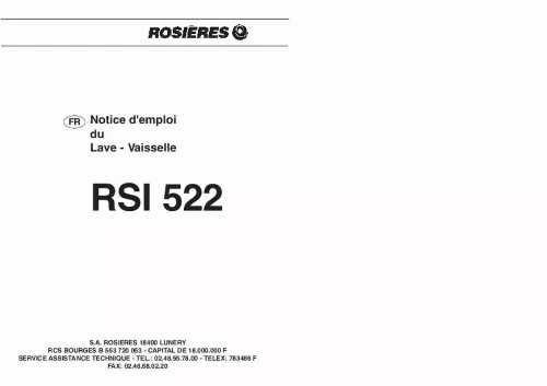 Mode d'emploi ROSIERES RSI522PN
