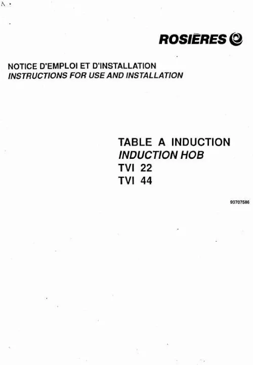 Mode d'emploi ROSIERES TVI 44