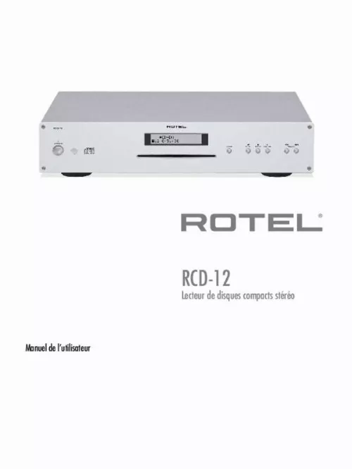 Mode d'emploi ROTEL RCD-12