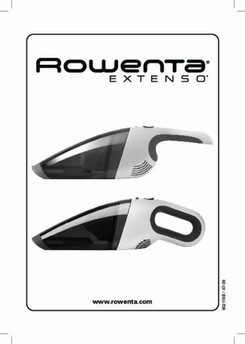 Mode d'emploi ROWENTA AC4461 CLEANETTE EXTENSO 4.8V