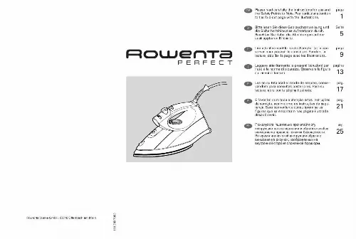 Mode d'emploi ROWENTA DX 9100 PERFECT