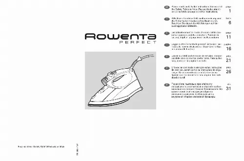 Mode d'emploi ROWENTA DX 9300 PERFECT