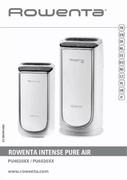 Mode d'emploi ROWENTA INTENSE PUR AIR XL PU6020