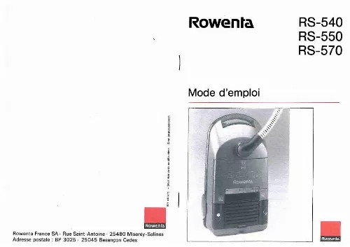 Mode d'emploi ROWENTA RS 550 EXTREM