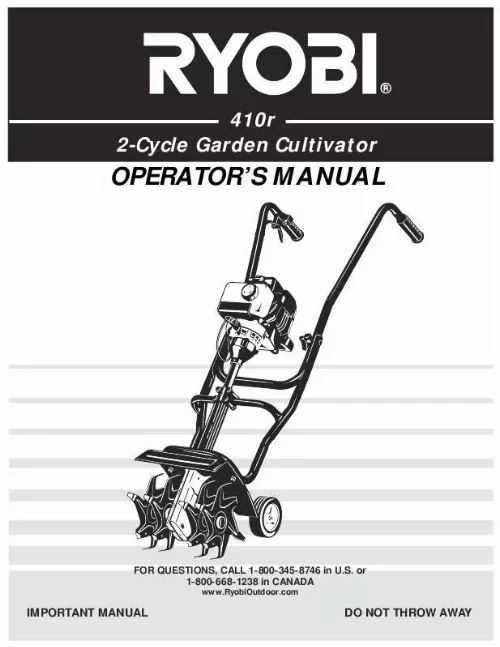 Mode d'emploi RYOBI 410R