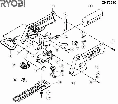 Mode d'emploi RYOBI CHT7230