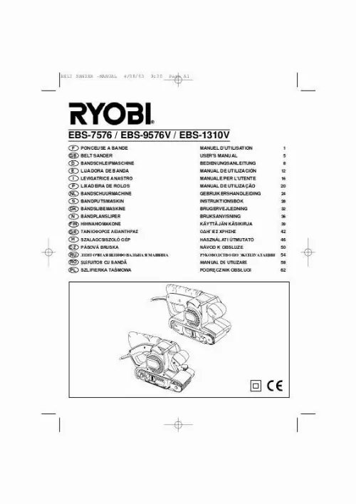 Mode d'emploi RYOBI EBS-9576V