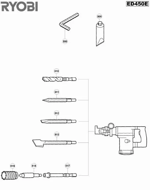 Mode d'emploi RYOBI ED450E