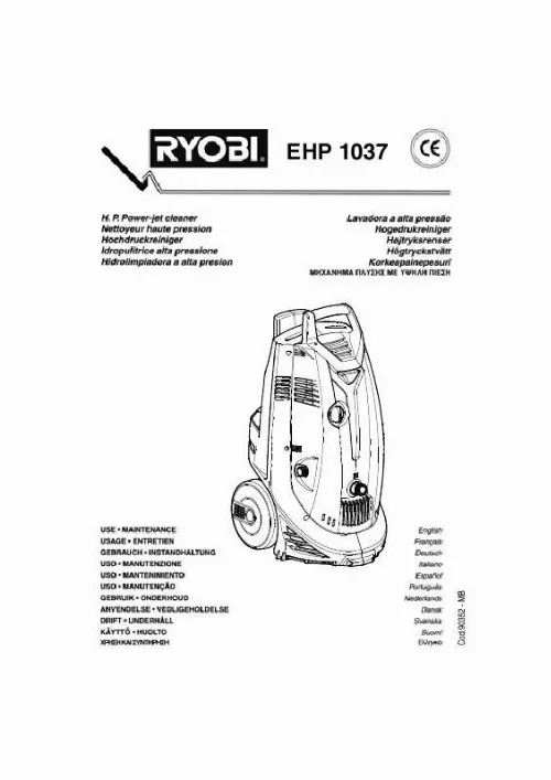 Mode d'emploi RYOBI EHP 1037
