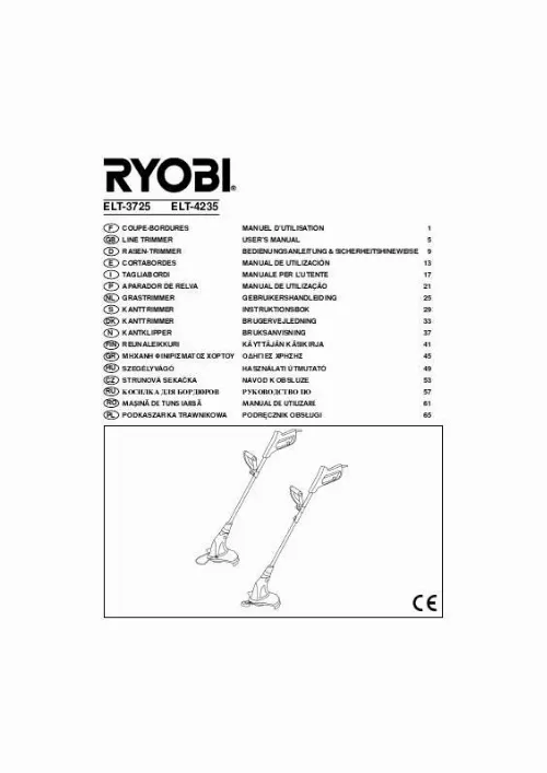 Mode d'emploi RYOBI ELT-3725