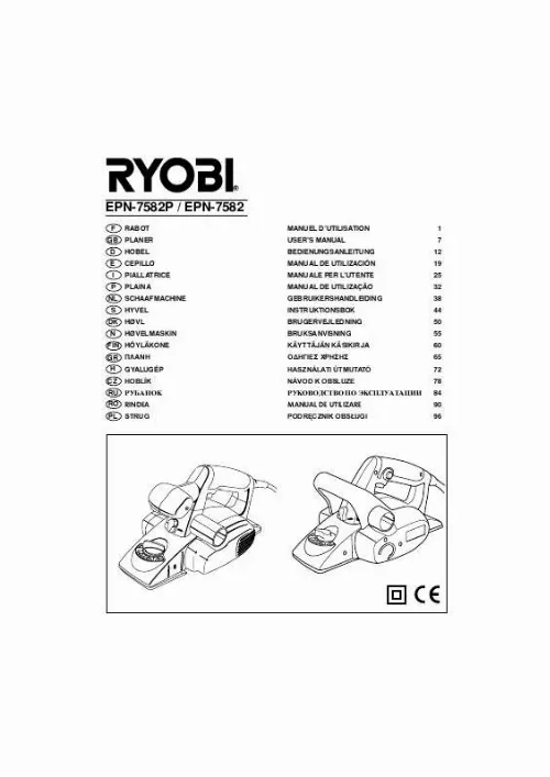Mode d'emploi RYOBI EPN-7582P
