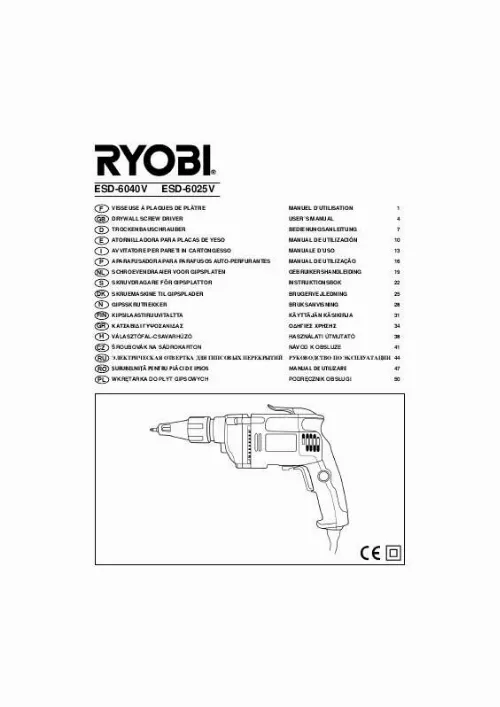 Mode d'emploi RYOBI ESD-6025V