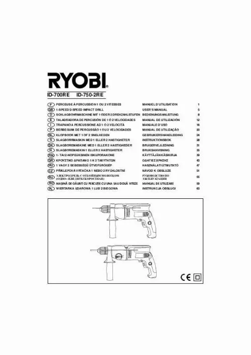 Mode d'emploi RYOBI ID-750-2RE