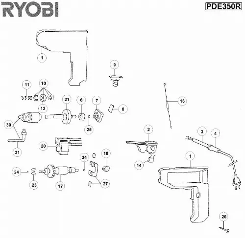 Mode d'emploi RYOBI PDE350R