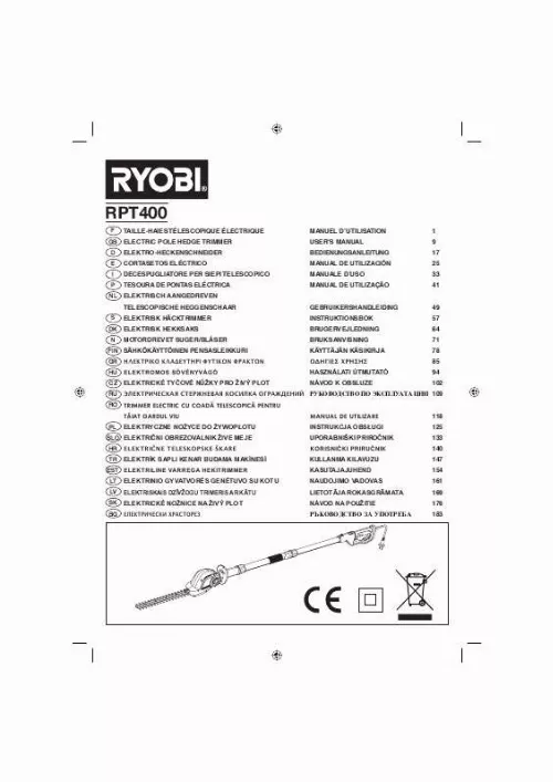 Mode d'emploi RYOBI RPT400