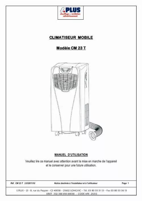 Mode d'emploi S.PLUS CM 23 T