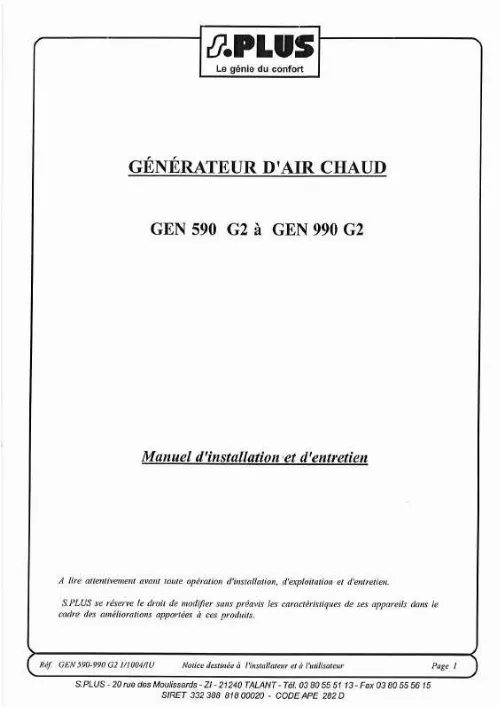 Mode d'emploi S.PLUS GEN 760 G2