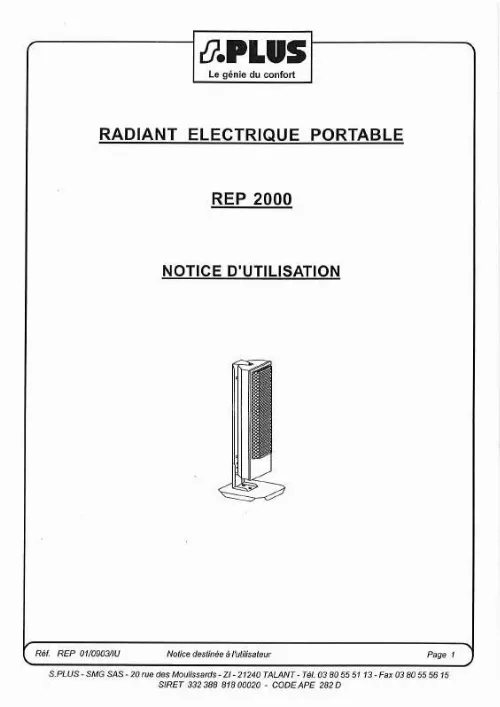 Mode d'emploi S.PLUS REP 2000