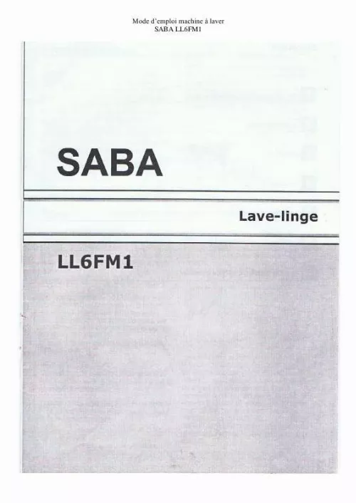 Mode d'emploi SABA LL6FM1
