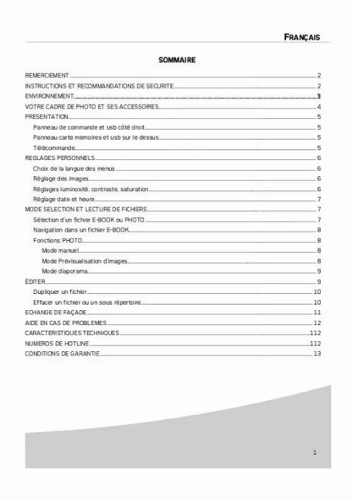 Mode d'emploi SAGEM AF 5070