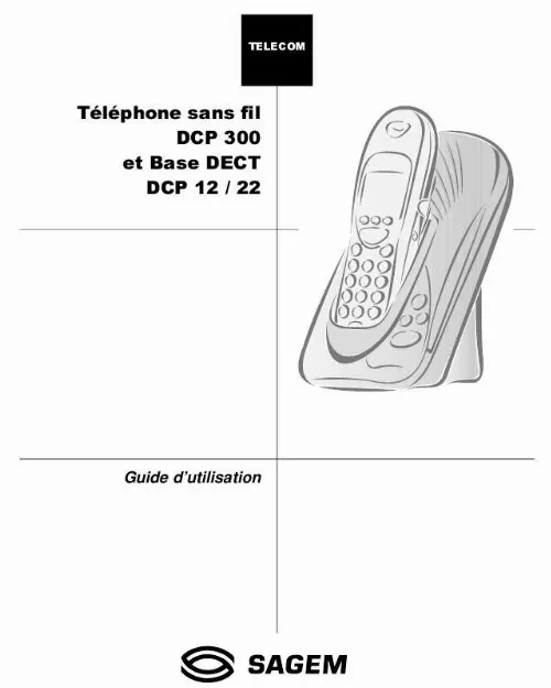 Mode d'emploi SAGEM DCP 300