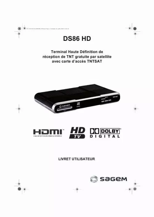 Mode d'emploi SAGEM DS86 HD