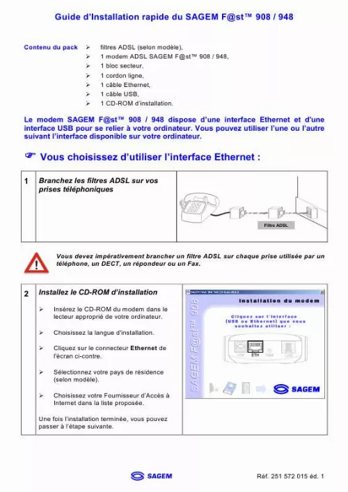 Mode d'emploi SAGEM FAST 948