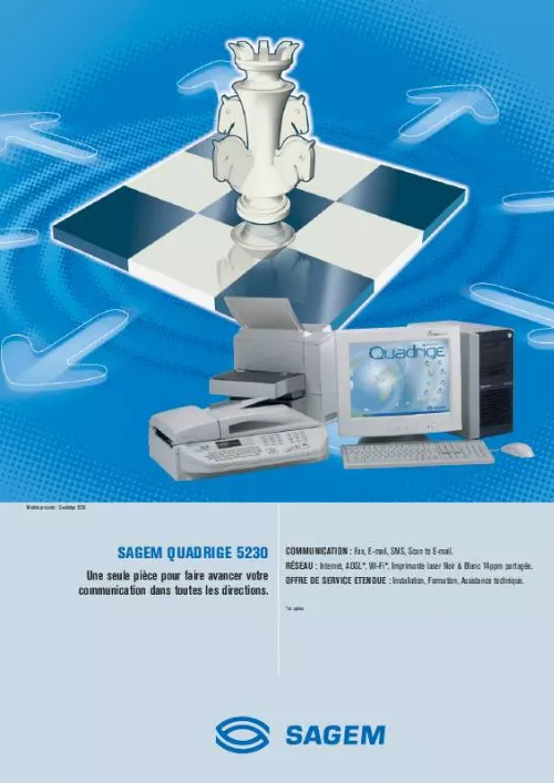 Mode d'emploi SAGEM QUADRIGE 5230