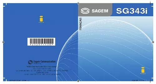 Mode d'emploi SAGEM SG343I