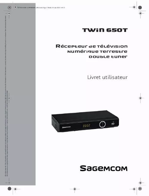 Mode d'emploi SAGEM TWIN 650T