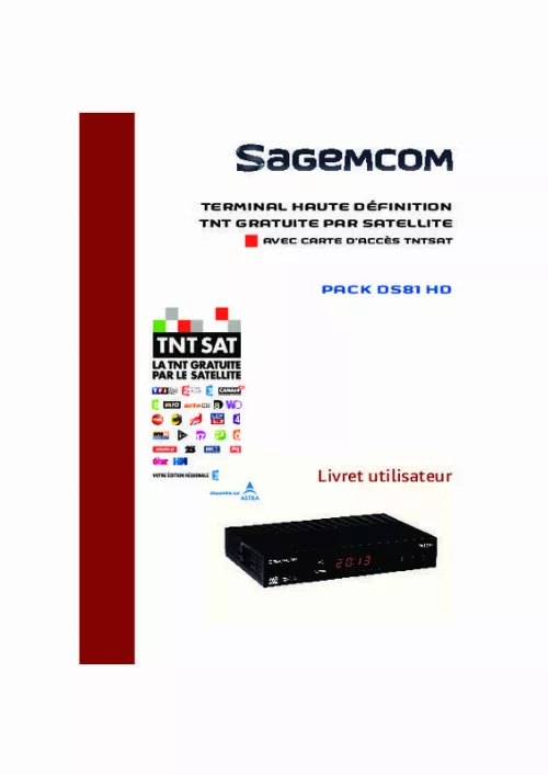 Mode d'emploi SAGEMCOM DS81 HD TNTSAT