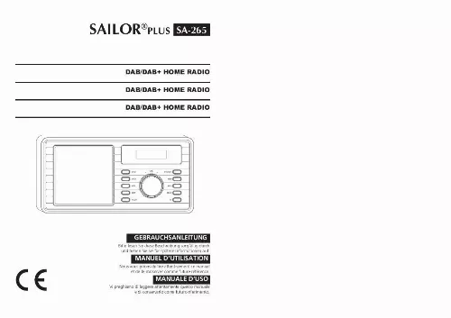 Mode d'emploi SAILOR PLUS SA-265 DABDAB+ HOME RADIO
