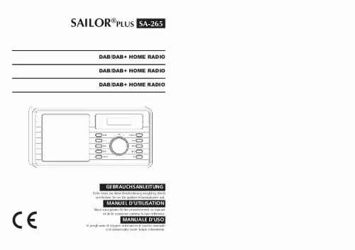 Mode d'emploi SAILOR SAILOR PLUS SA-265 DABDAB+ HOME RADIO
