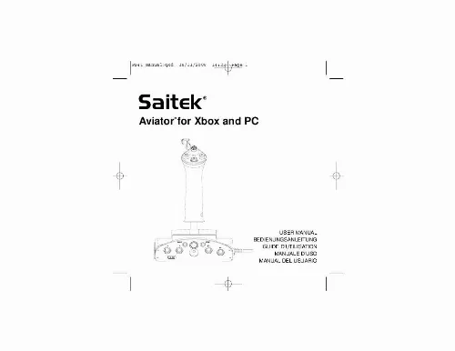Mode d'emploi SAITEK AVIATOR XBOX360PC