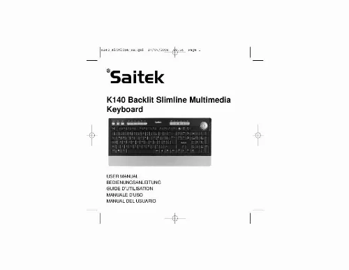 Mode d'emploi SAITEK K140