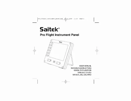 Mode d'emploi SAITEK PRO FLIGHT INSTRUMENT PANEL