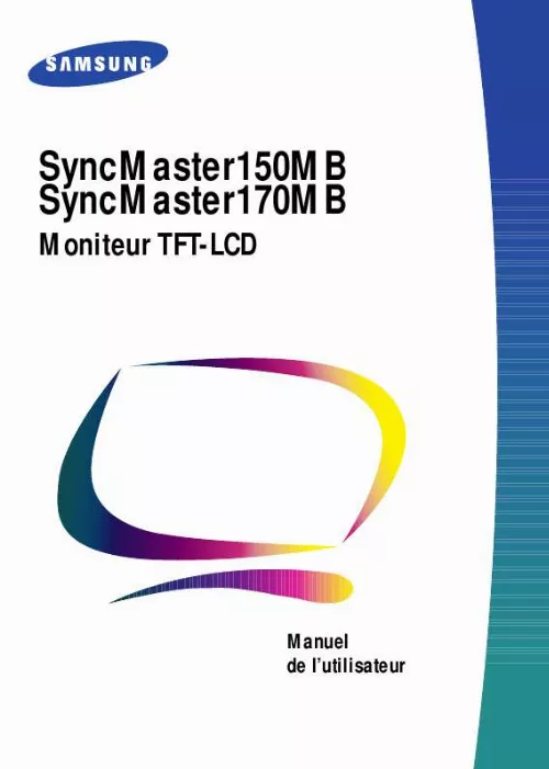 Mode d'emploi SAMSUNG SYNCMASTER 150MB