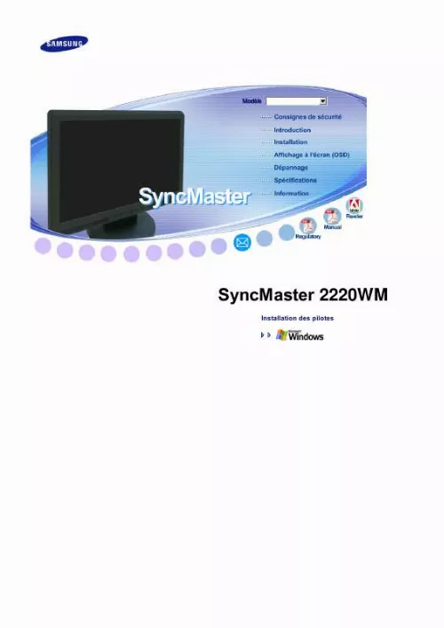 Mode d'emploi SAMSUNG SYNCMASTER 2220WM