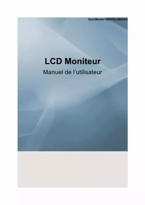 Mode d'emploi SAMSUNG SYNCMASTER 400UX_M