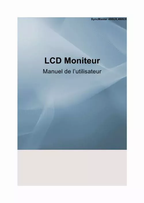 Mode d'emploi SAMSUNG SYNCMASTER 400UX_MI