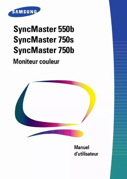 Mode d'emploi SAMSUNG SYNCMASTER 750B