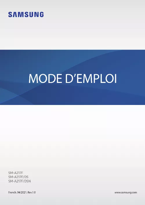 Mode d'emploi SAMSUNG A21S