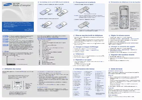 Mode d'emploi SAMSUNG C180