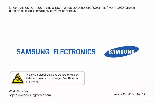 Mode d'emploi SAMSUNG C6625