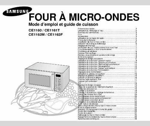 Mode d'emploi SAMSUNG CE1160