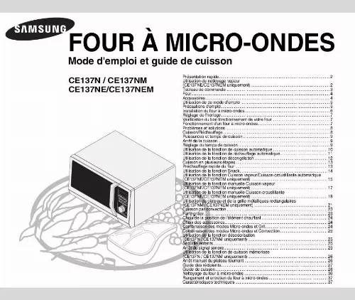 Mode d'emploi SAMSUNG CE137NM-X