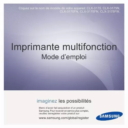 Mode d'emploi SAMSUNG CLX-3170FN