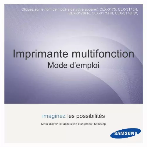 Mode d'emploi SAMSUNG CLX-3175/SEE