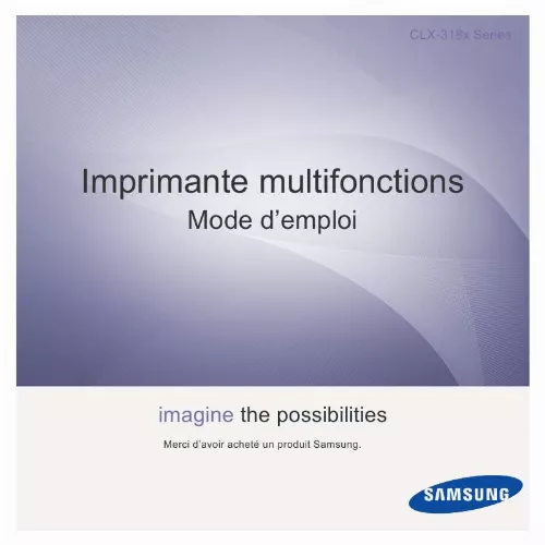 Mode d'emploi SAMSUNG CLX-3185W