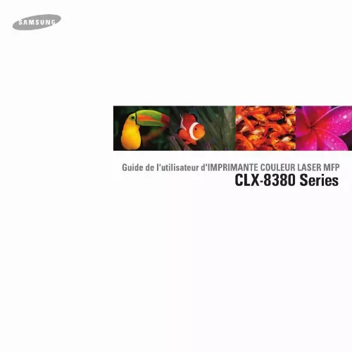 Mode d'emploi SAMSUNG CLX-8380ND